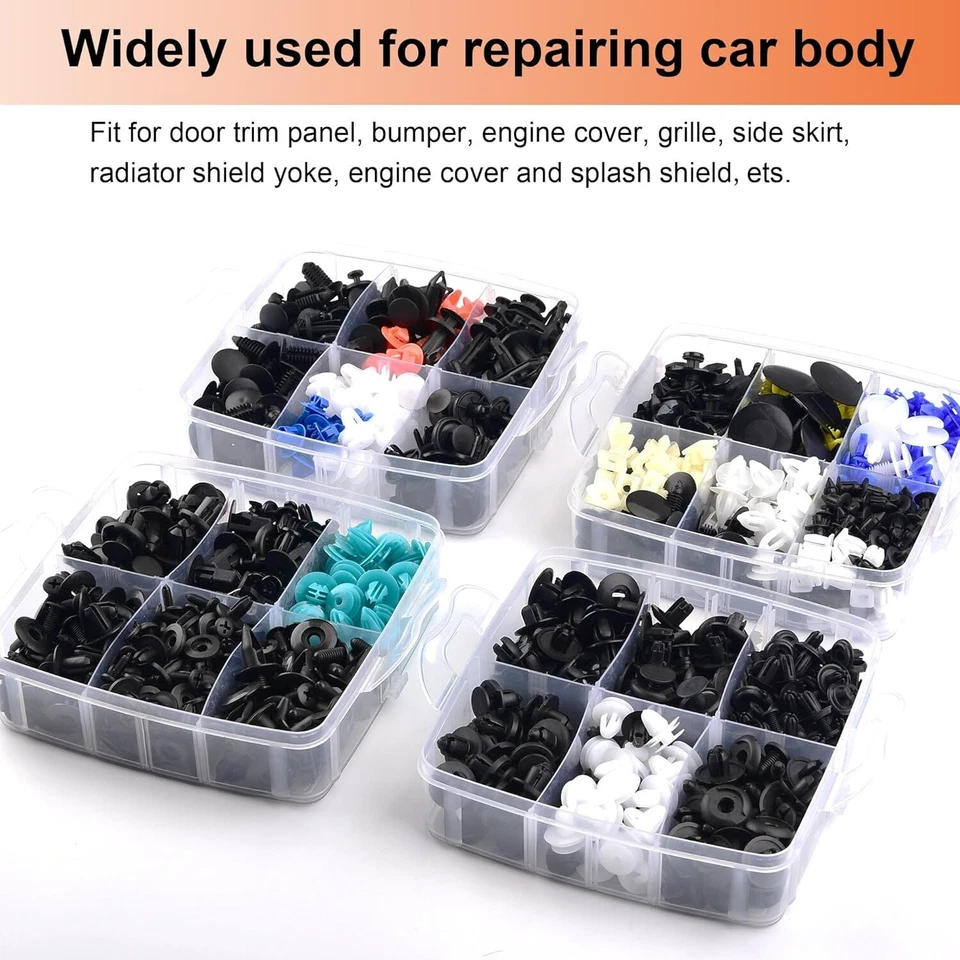Car Retainer Clip 1500PCS Push Pin Door Panel Fit Ford Toyota GM Honda BMW Benz Foto 3 de 4