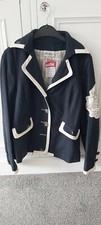 Elisa Cavaletti Navy Jacket, Size L, New With Tags