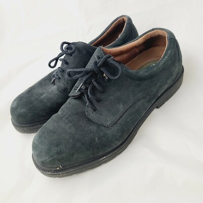 NUNN BUSH Shoes Size 10.5 Mens Black Leather Lace Tie Dress Suede