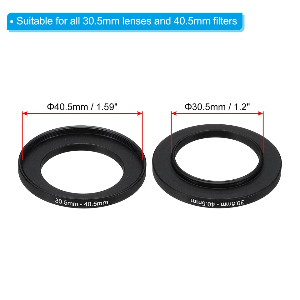 30.5mm-40.5mm Step Up Ring Camera Lens Filter Adapter Ring Filter with Cloth - Image 2 of 4