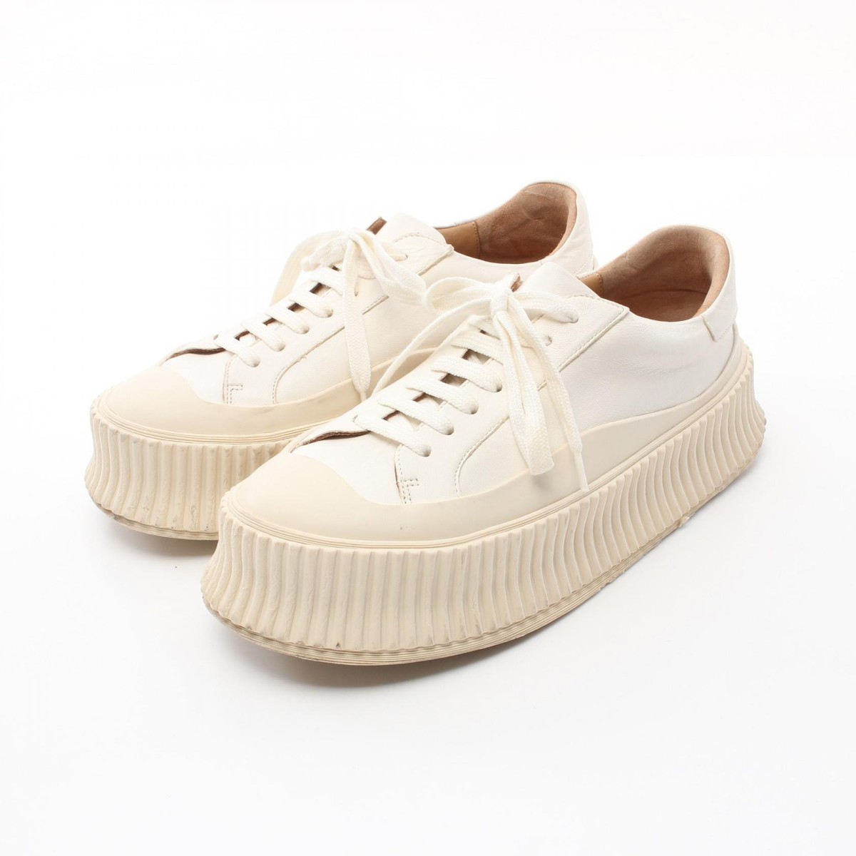 スニーカー JIL SANDER Women Sneakers J15WS0002P4833102 NEVE beige JIL SANDER sneakers J15WS0002 leather White Used Women #37