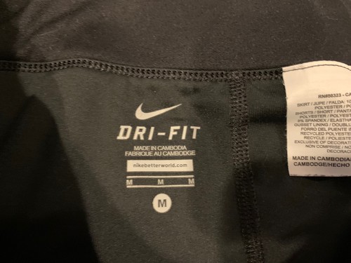 Falda/corta de tenis Nike Dri Fit para mujer talla mediana negra - Imagen 7 de 8