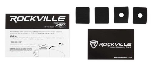 4) Rockville WB65 Black 6.5" Swivel Marine Wakeboard Speakers+Amplifier+Amp Kit - Picture 9 of 11