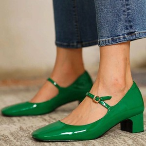 Mujer Zapatos Mary Jane Estilo Tacón Bajo Puntera Redonda Color Sólido  Fiesta | eBay