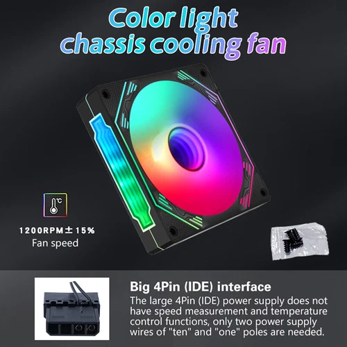 1 PCS Desktop Computer Large 4Pin Quiet Case Fan 12cm Host Cooling Fan Emitt _ou