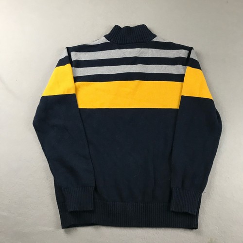 Tommy Hilfiger Sweater Boys XL 20 Blue Striped 1/4 Zip Long Sleeves Pullover - Picture 5 of 10