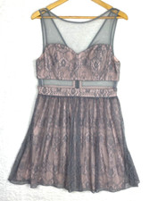 Adrianna Papell Dress Junior 13/14 Lace Overlayed Party Cocktail Hailey Logan