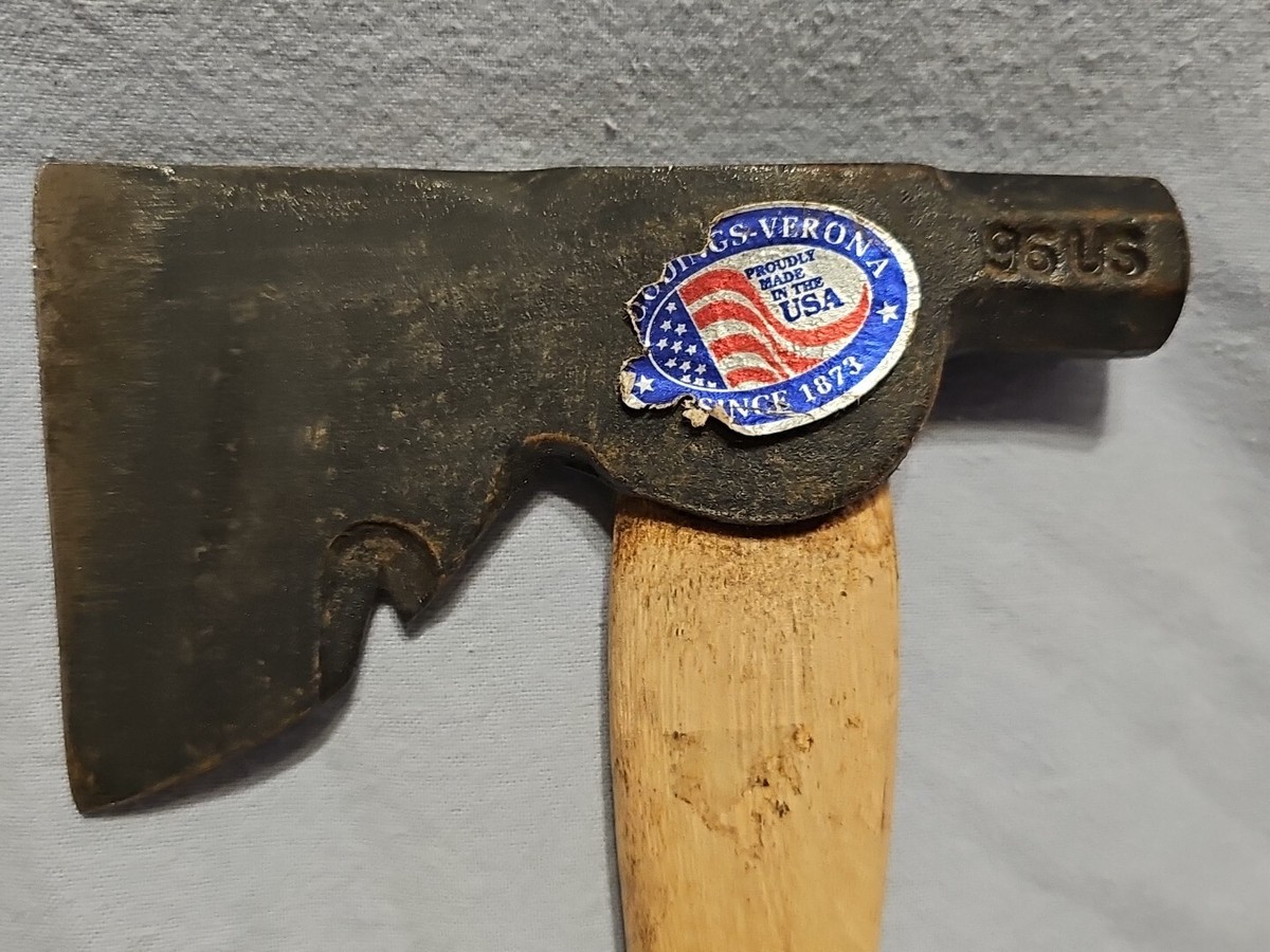 WOODINGS-VERONA Hatchet Half Axe Hickory Wood Handle Made In WOODINGS-VERONA Hatchet Half Axe Hickory Wood Handle Made In