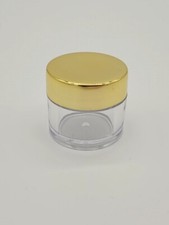 10 Gram Plastic Jar, 24pk with Screw on Gold Lids