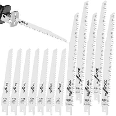 12Pcs Reciprocating Saw Blade 6/9Inch 6/5TPI High Carbon Steel Pruning Saw Blade