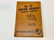 OEM Factory Caterpillar Cat Parts Book Manual Catalog Motor Grader No. 12 70D