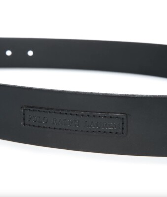 Polo Ralph Lauren Leather Roller-Buckle Belt black Size 56