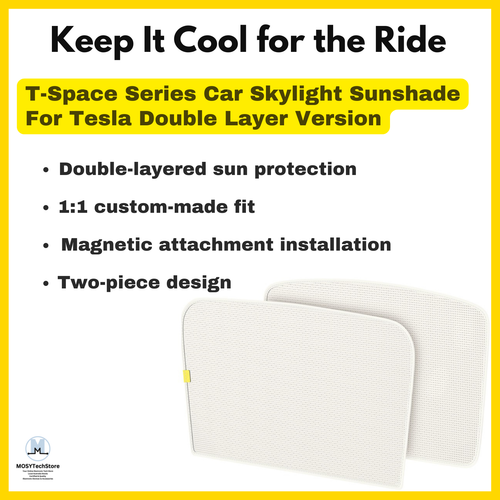 Baseus T-Space Series Car Skylight Sunshade For Tesla Model Y Double Layer - 第 2/6 張圖片