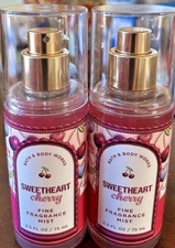2 x Bath Body Works "Sweet Cherry" Fine Fragrance Body Mist 2.5 fl oz each New