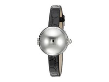 NWT RARE Marc Jacobs Women's Watch Black Leather Silver MOP COURTNEY MJ1435 $300