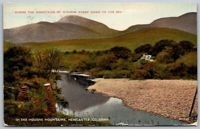 Newcastle County Down Ireland 1931 Postcard In The Mourne Mountains