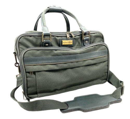American Tourister Carry On Soft Side Overnight Luggage Tote Olive Color w/Strap