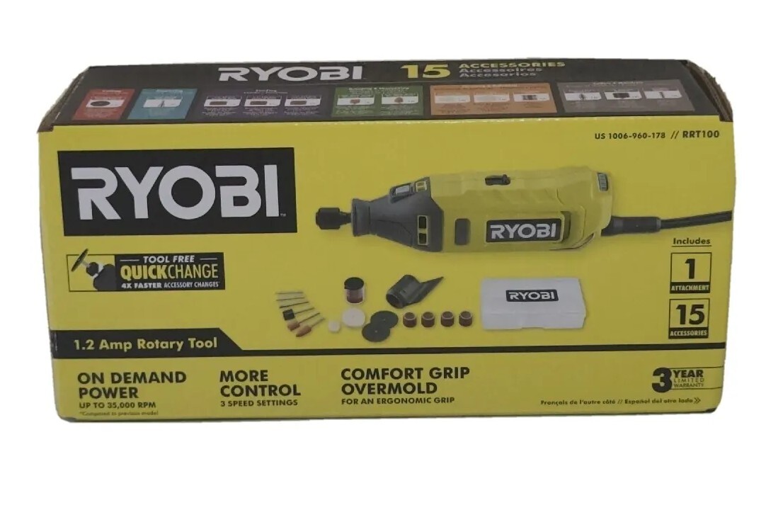 RYOBI 12V Cordless Rotary Tool Kit TVM01 The Home Depot