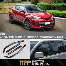 Fits Toyota C-HR 2018-2022 In-Channel Vent Window Sun Visor Rain Guard Deflector