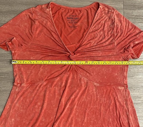 Torrid Casual Mini Dress Women’s Size 1X Super Soft Babydoll Stretch Pullover - Picture 10 of 12