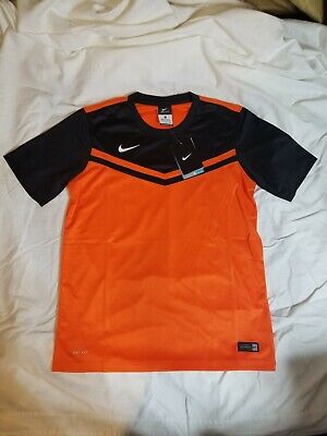 NIKE DRI FIT ORANGE & BLACK BOYS XL JERSEY SHIRT NEW WITH NIKE DRI FIT ORANGE & BLACK BOYS XL JERSEY SHIRT NEW WITH