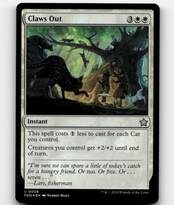 FOIL - MTG - Claws Out #6 - Foundations | eBay