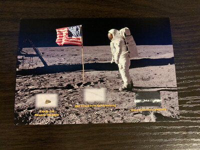Apollo 11 Relics Kapton Foil Moon Dust Armstrong Hair Strand Piece NASA Buzz USA