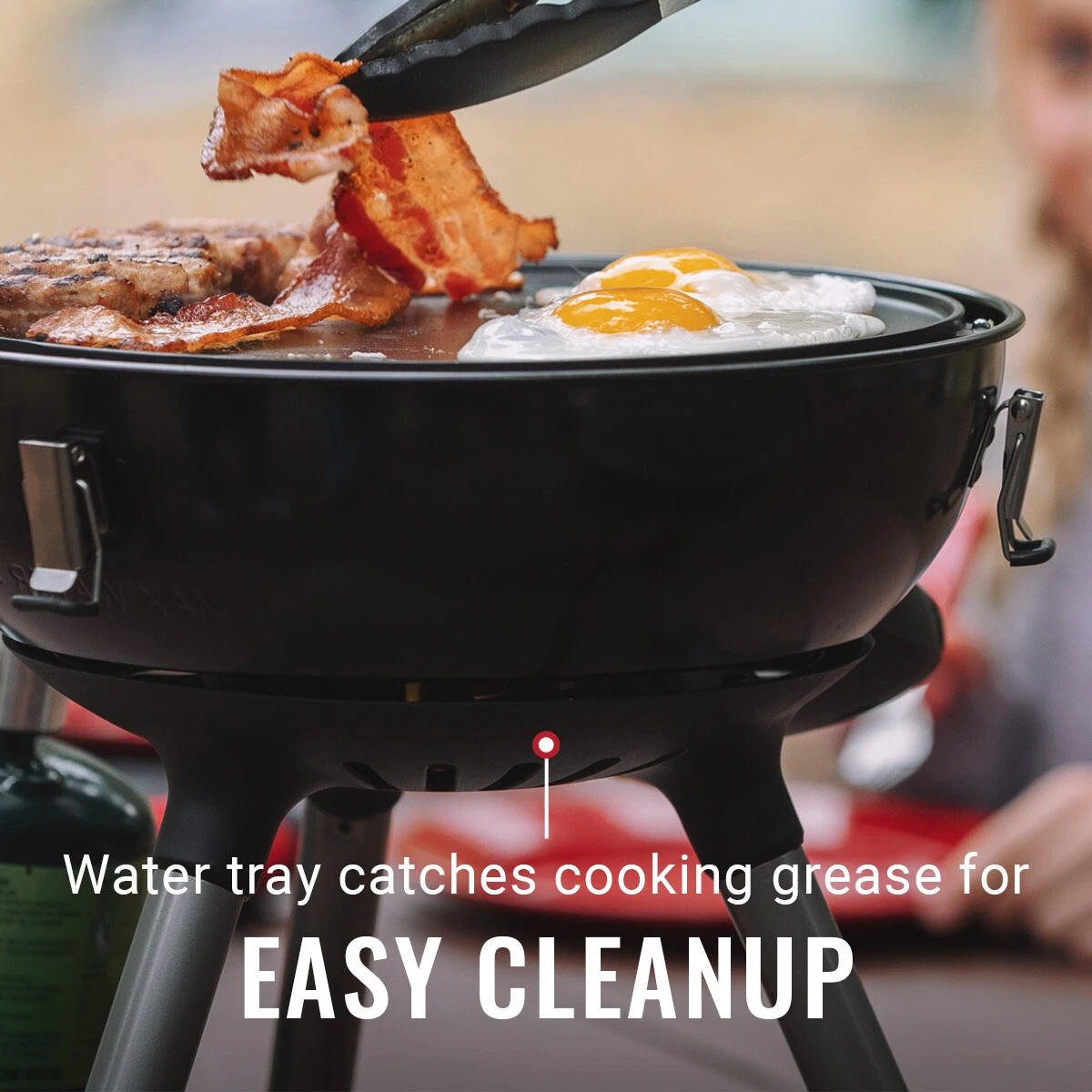 Barbeque Grill BBQ WOK Propane Gas Portable Tabletop Camping Outdoor Black  Steel | eBay