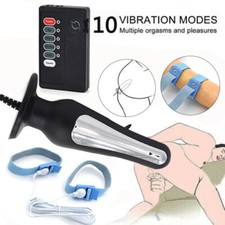 Shock Kit E-Stim Electro Pulse Host 2 Rings Large Plug Set Toy Therapy Couples