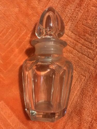 Antiker Apotheker große klare Glasflasche Anfang des 20. Jahrhunderts panelliert Gewürz-/Kräuterflasche