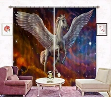 3D Horse Wings ZHUA3774 Animal Photo Curtain Window Blockout Fabric Amy 2023