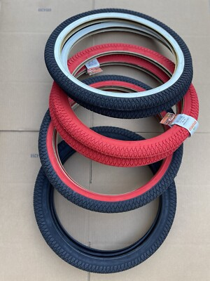 #ad DURO Bicycle 20#x27;#x27; x 1.95 Bike Tires Set Street BMX X Performer Black Red White $42.95