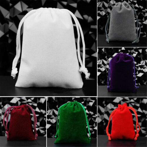 2X Small Gift Bag Velvet Cloth Drawstring Bag Jewelry Ring Pouch Wedding Favors - Afbeelding 1 van 18