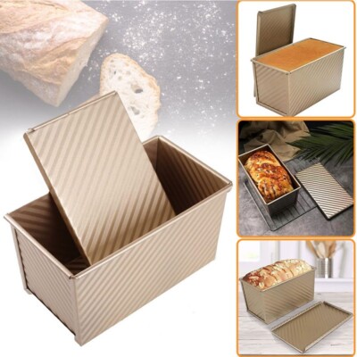Kuchen Toastake Form Toast Laib Box Brotform mit Deckel Küche Backform Werkzeuge