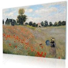 Wild Poppies by Claude Monet | Ready to Hang Canvas | Wall art artwork print