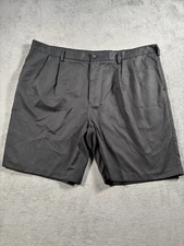 IZOD Golf Shorts Mens 44 Pleated Chino Black Performance Preppy Business Casual