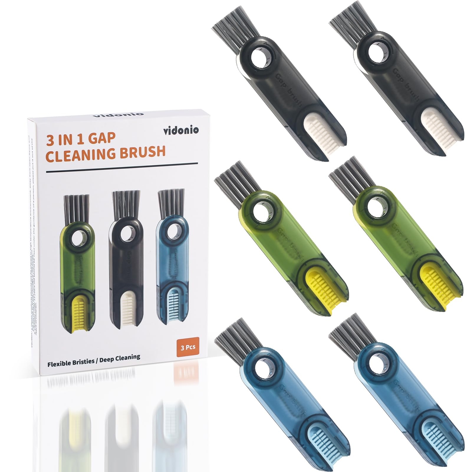 3 in 1 Cup Lid Gap Cleaning Brush Set, Multifunctional Insulation Bottle Clea...