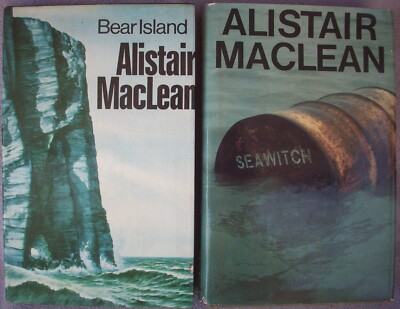 ALISTAIR MACLEAN  SEAWITCH / BEAR ISLAND x 2 FIRST EDITION HARDBACK DUSTWRAPPERS