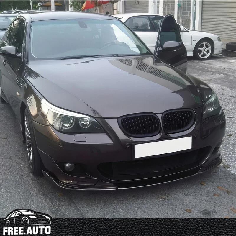 Fits 04-10 BMW E60 5 Series H Style Front Bumper Lip Spoiler Unpainted 1P Kit PU - Image 2 of 4