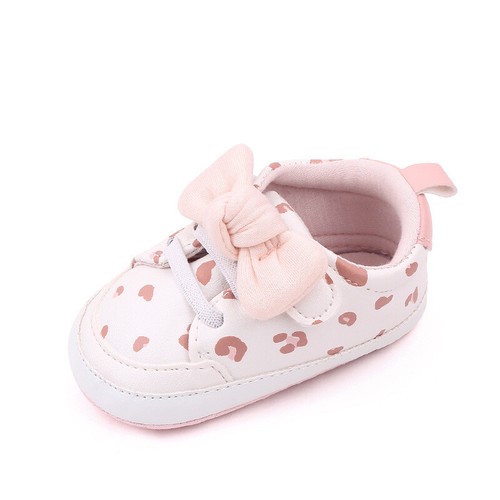 Newborn Baby Girl Soft Sole Pram Shoes Infant Toddler PreWalkers Sneakers 0-18M - Picture 2 of 12