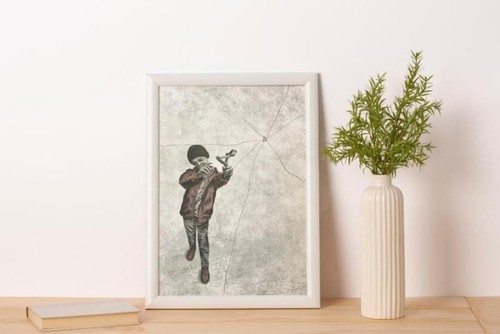 Amazing art, Modern Art, Original Art, frame art, unique art,broken glass art - Picture 4 of 7