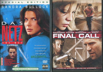 Das Netz + Final Call (DVD) Sandra Bullock, Chris Evans, Jason Statham.