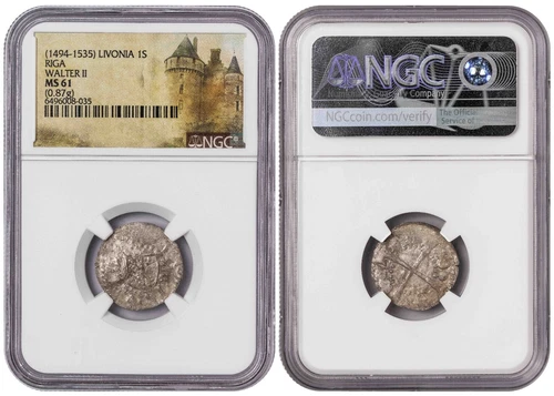 i-650670 Livonia 1 Schilling 1494-1535. NGC MS 61