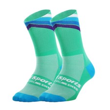 Calze ciclismo strada equitazione bici sport calzini sportivi XC BMX MTB verde
