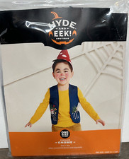 Gnome Costume Child 3T Blue Red Hyde and Eek Halloween Dress Up Hat vest New