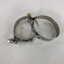 (two) SS T-Bolt Clamp (Clamp size Range 74mm-80mm) for 2.75" I.D. Silicone Hose