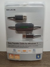 BELKIN Easy Transfer Cable for Windows 7 USB 2.0 8ft /2.4m New Sealed PC Adapter