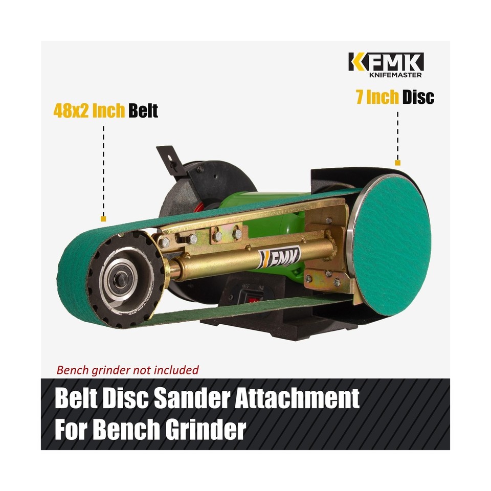2"x48" Belt Grinder Attachment for Bench Grinders, 2x48 Inch Belt and 7 ...