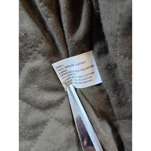 Vintage GAP Leather Suede Sherpa Jacket Mens XL Tan Brown Zip Car Coat Trucker image 7