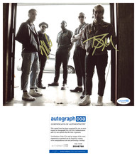 * TOM HIGGENSON & MIKE RETONDO * signed 8x10 photo * PLAIN WHITE T'S * ACOA * * TOM HIGGENSON & MIKE RETONDO * signed 8x10 photo * PLAIN WHITE T'S * ACOA *